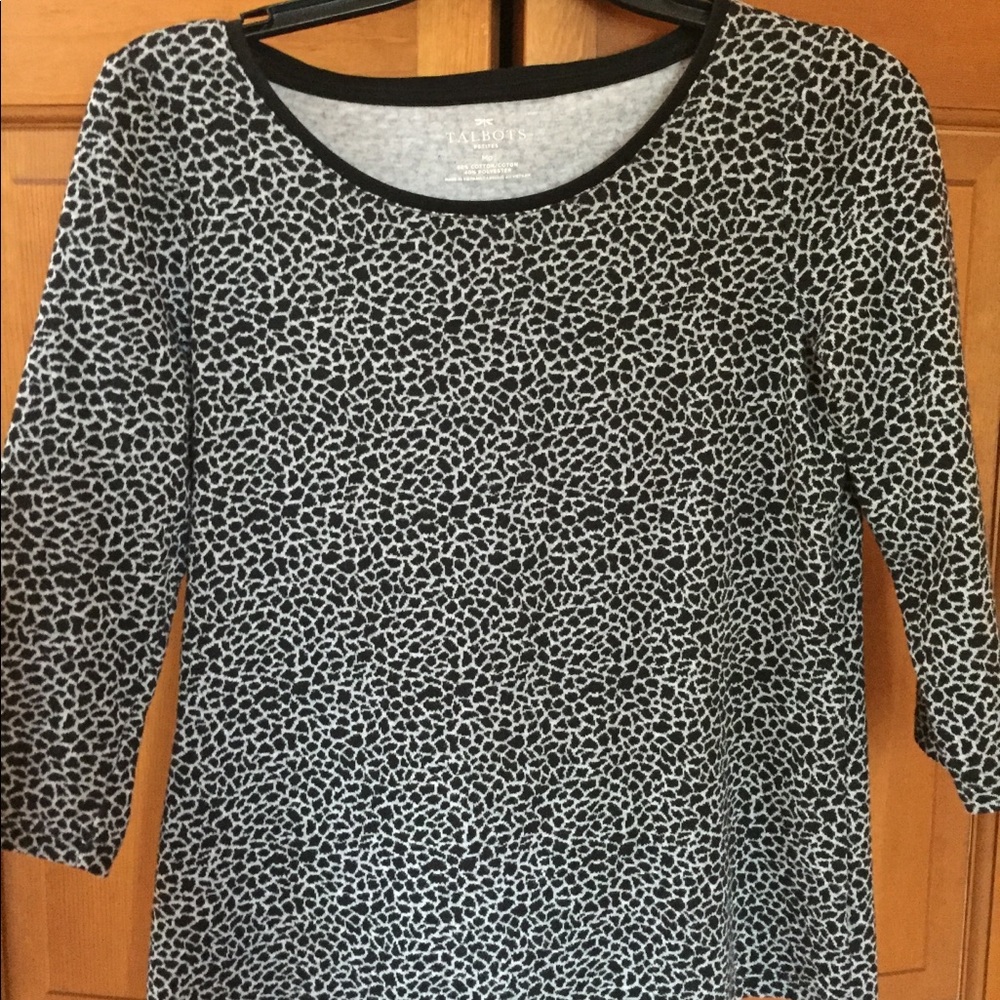 Talbots animal print top